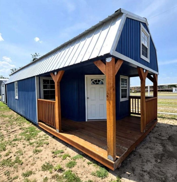 12x36 Wrapped Porch Lofted Barn Cabin image