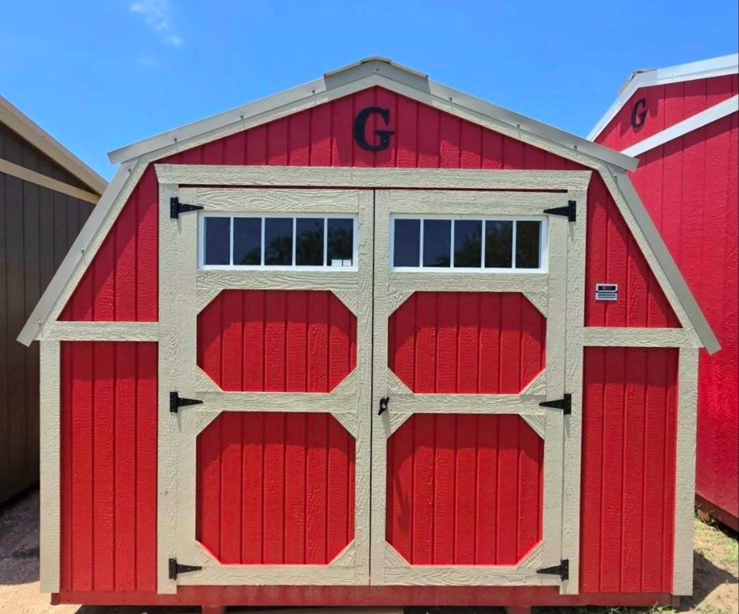 red mini barn graceland portable building